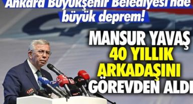 Ankara Büyükşehir Belediyesi'nde büyük deprem