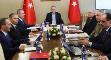 Dolmabahçe'de, Cumhurbaşkanı Erdoğan'ın başkanlığında güvenlik zirvesi