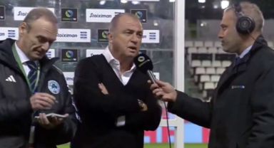 Terim'in maç sonu verdiği röportaj galibiyeti gölgede bıraktı