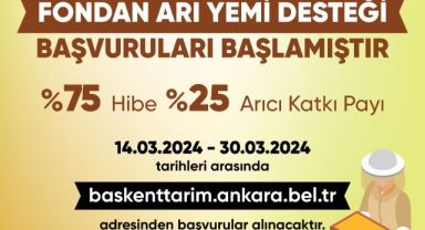 ANKARA BÜYÜKŞEHİR BELEDİYESİNDEN ARICILARA FONDAN ARI YEMİ DESTEĞİ