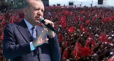 Erdoğan, İzmir mitingine katılan kişi sayısını açıkladı Emniyetten bilgi aldım, alanda 100 bin kişi var