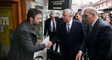 MANSUR YAVAŞ’TAN ÜÇ İLÇEDE ESNAF ZİYARETİ