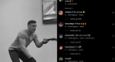 Mesut Özil'in kaslı haline Cristiano Ronaldo'dan 3 kelimelik yorum