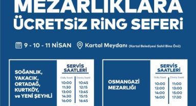 Kartal Belediyesi’nden Ramazan Bayramı’nda Mezarlıklara Ücretsiz Ulaşım Hizmeti