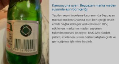 Beypazarı maden suyu İsviçre'de 'doğurganlığı etkilediği' gerekçesiyle yasaklandı