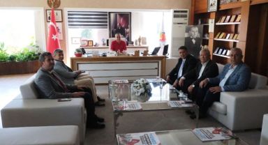AESOB Başkanı Dere’den Kemer Belediye Başkanı Necati Topaloğlu’na ziyaret