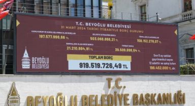 BEYOĞLU BELEDİYESİ’NİN BORCU DİJİTAL EKRANLARA YANSIDI