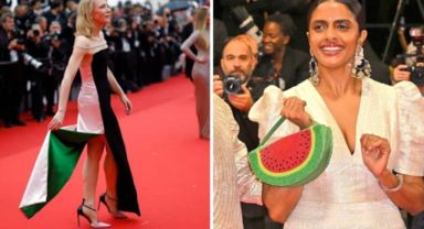 Cannes Film Festivali'nde Filistin'e Destek Geçidi: Ünlüler Kırmızı Halıda Dayanışma Mesajı Verdi