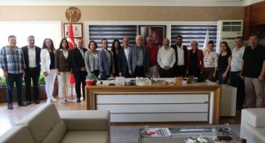 CHP İl yönetiminden Kemer Belediye Başkanı Necati Topaloğlu'na ziyaret