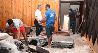 Kemer Belediyesi Kültür Salonu’nda çalışmalar devam ediyor 