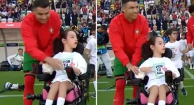 Cristiano Ronaldo'nun Engelli Çocuğa Yaptığı Dokunaklı Jest Futbol Severleri Coşturdu