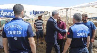 ÇUKUROVA BELEDİYESİ KURBAN SATIŞ VE KESİM YERLERİNİ DENETLEDİ