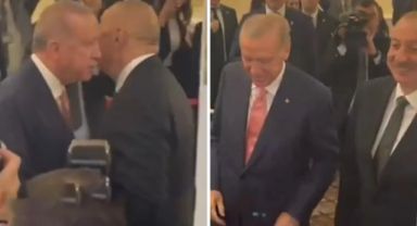 Erdoğan ve Aliyev'in Samimi Diyalogu Kazakistan'da: 