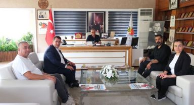 AESOB Başkanı Dere'den Kemer Belediye Başkanı Necati Topaloğlu'na ziyaret 