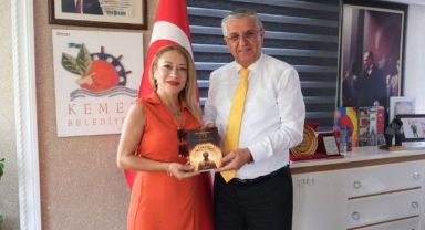 Yazar Pınar Yener Balkan, Kemer Belediye Başkanı Necati Topaloğlu’nu Ziyaret Etti
