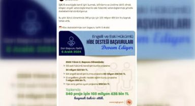 İŞKUR'dan Engelli ve Eski Hükümlülere 103 Milyon Lira Destek