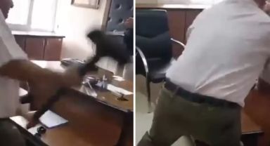 İzmir'in Çiğli ilçesinde Makam Odasına Balyozlu Saldırı: Ortalık Savaş Alanına Döndü!