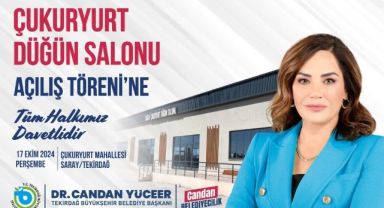 Tekirdağ Büyükşehir Belediye Başkanı Dr. Candan Yüceer: 