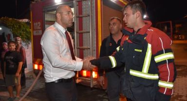 Germencik Belediye Başkanı Burak Zencirci, 29 Ekim'de Yangın Söndürme Çalışmalarına Katıldı