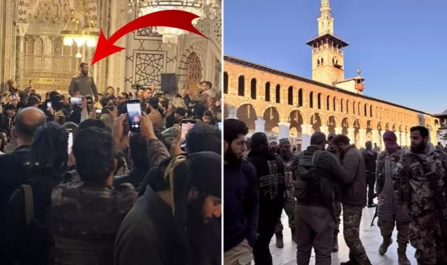 Şam'da Emevi Camii'nde Tarihi Anlar: Suriyeliler Coşku İçinde Toplandı