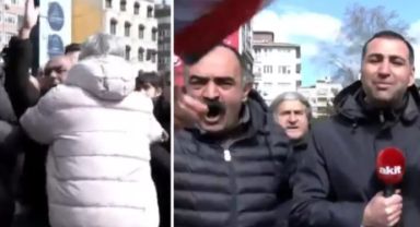 İmamoğlu Protestosunda AKİT TV Canlı Yayınına Müdahale