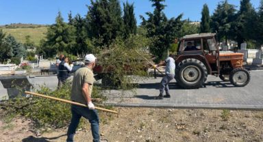 Altıeylül Belediyesi, Kurban Bayramı Öncesinde Çınarlıdere Mezarlığı’nda Kapsamlı Bakım ve Temizlik Çalışmaları Yürütüyor