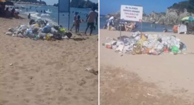 Şile Plajı Çöp Yığınlarıyla Dolup Taşarken Vatandaşların Tepkisi Büyüyor
